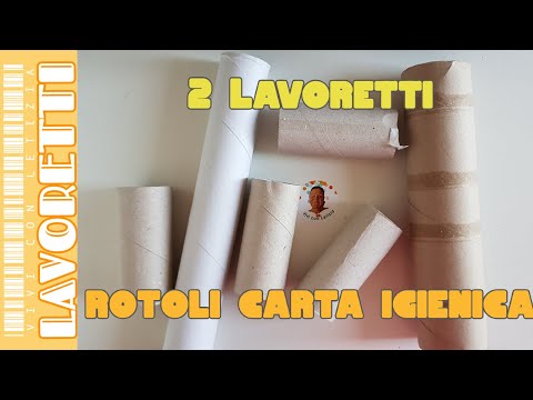 Lavoretti con ROTOLI di CARTA IGIENICA e TUBI  CARTONE: 2 idee (2020) riciclo creativo tutorial #113