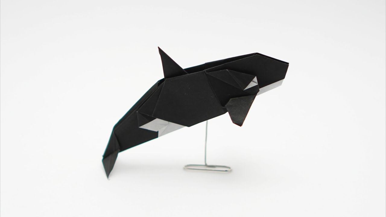 小物入れにもなる可愛い箱シャチの折り紙～Box orca origami - YouTube