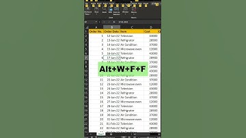 🔥Tips & Tricks in Excel for freeze panes🔥💡👀👀👍😎👍Please Like & SUBSCRIBE 👍 #excel #shorts