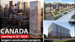 The five largest construction projects in Canada starting in Q1 2024