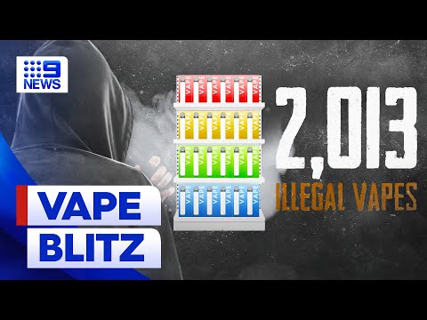 0,000 in illegal vapes seized in South Australian crackdown | 9 News Australia