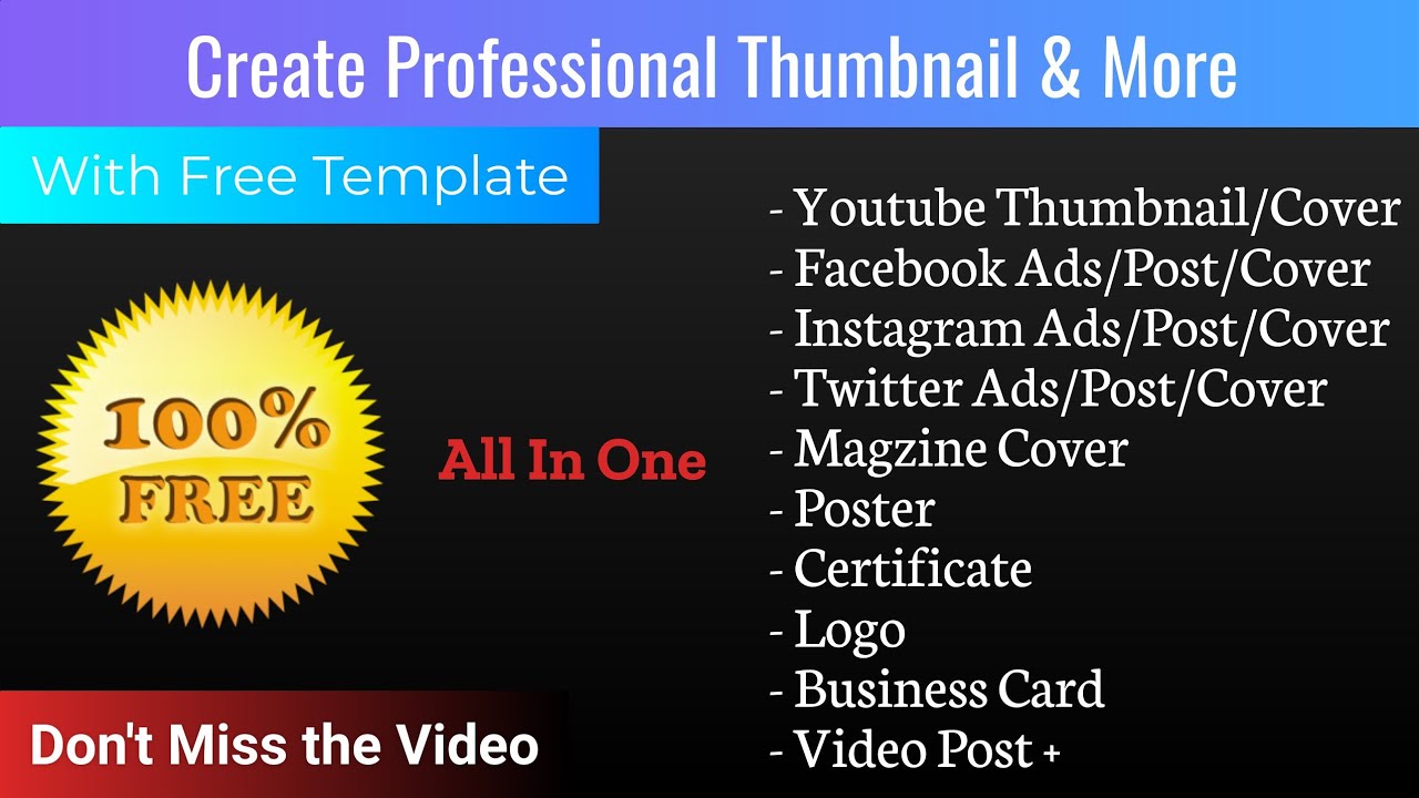How to create thumbnail | Create  professional thumbnail