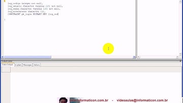 aula 37 java ee  Cria tabela Login via SQL no PostgreSQL
