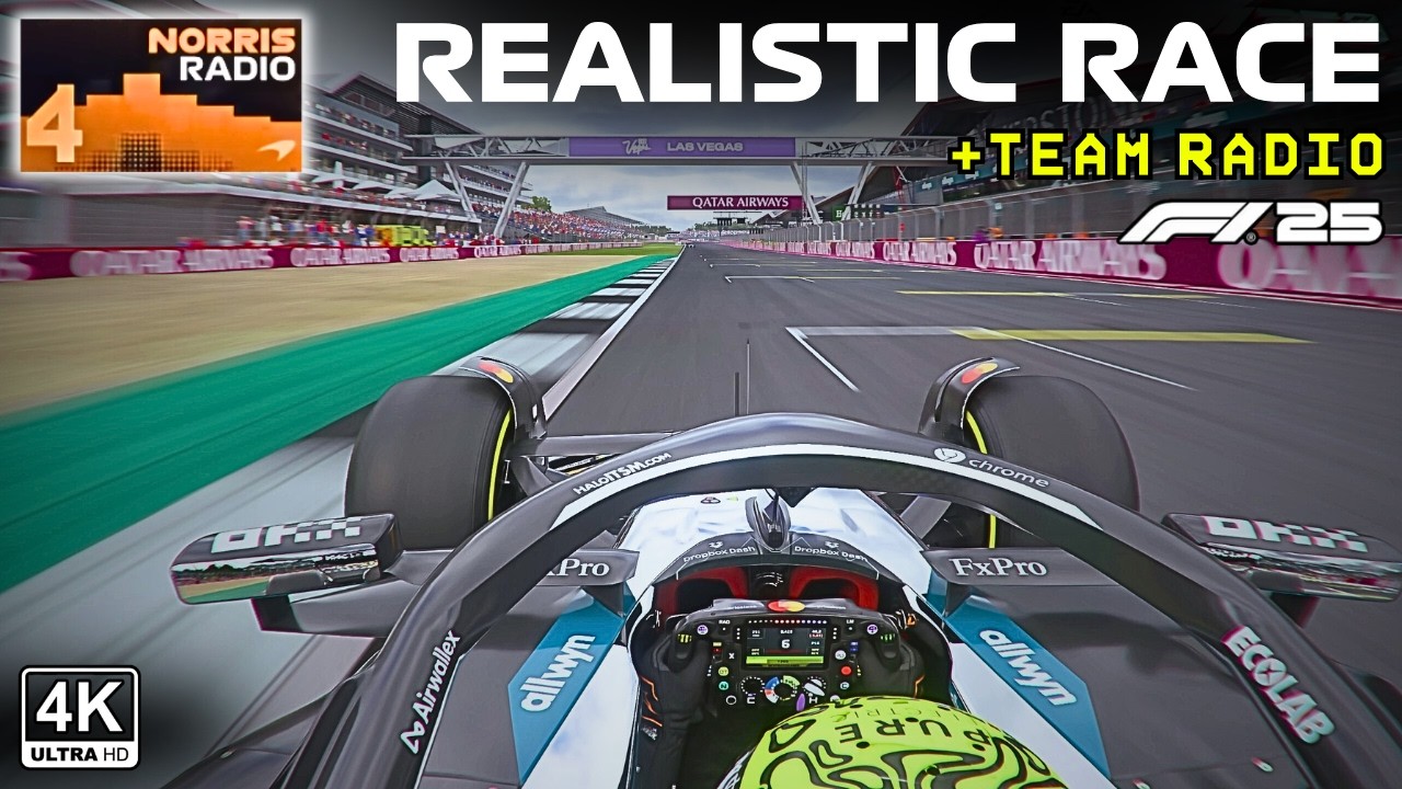 Удивительный игровой процесс Лэндо Норриса с ультрареалистичным командным радио — Гран-при Велико...