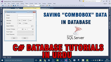 P(8) C# Database Tutorial In Urdu - How to save "ComboBox" data in Database