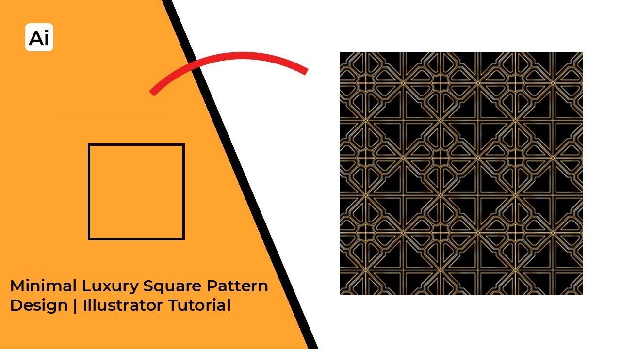 Minimal Luxury Square Pattern Design | Illustrator Tutorial