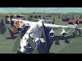 Airplane Crashes & Shootdowns #28 Feat. Antonov An-124 vs Spiky Trees | Besiege