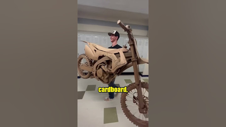 This Dirt Bike Is Made Entirely Out of Cardboard! 😮