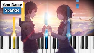 Your Name (Kimi no Na wa) OST - Sparkle - Piano Tutorial screenshot 3