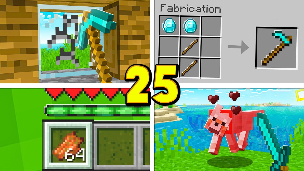25 CHOSES à ne JAMAIS FAIRE dans MINECRAFT !