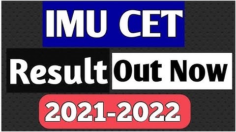 IMUCET Result Declared 2021-2022