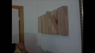 piano hanger Wooden hanger "PIANO" made of ash coated with beeswax 100% natural.