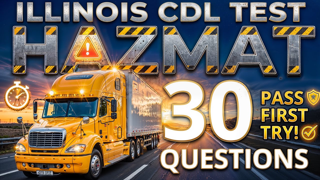 Illinois Hazmat CDL Practice Test - 30 Questions to Pass First Time - YouTube