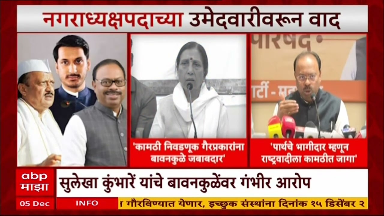 Sulekah Kumbare On Chandrashekahr Bawankule : कामठी निवडणूक गैरप्रकारांना चंद्रशेखर बानवकुळे जबाबदार