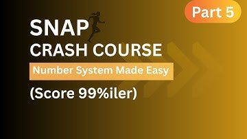 SNAP 2025 Crash Course | Number System Made Easy | Numbers for SNAP 2025 #snap2025