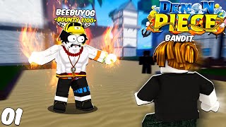 Demon Piece | ROBLOX | FIRST DAY PALANG SWERTE NA AGAD! FLAME FRUIT THE DONUT FRUIT