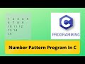 number pattern program in c| number pattern program in c language| number pattern programs| java