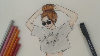 Como Desenhar Garota Tumblr Como Dibujar Una Chica Tumblr