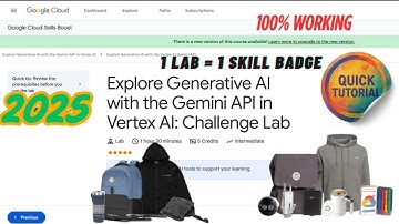 Explore Generative AI with the Gemini API in Vertex AI Challenge Lab [2025] || GSP515 #arcade