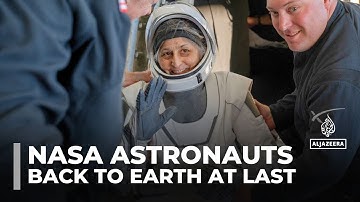 Stranded NASA astronauts finally return to Earth after 9 months in space