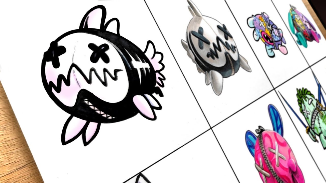 Drawing Inverted Wrongside Outimals Cartoon Vs Original  ( Poppy Playtime Chapter 5: Broken Things )