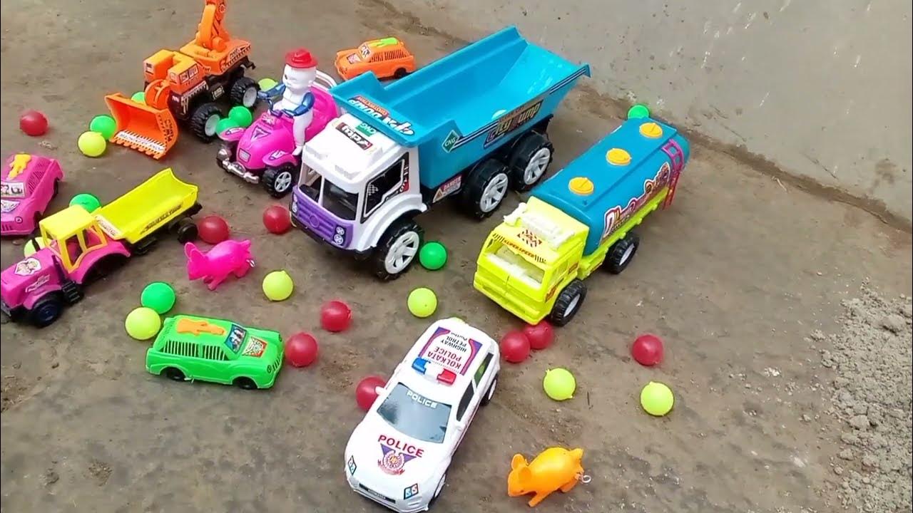 Toy cartoon video,Gadi cartoon Video,Gadi,Toy Ball, Police Car, YouTube