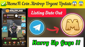 Memefi $3000 Airdrop Claim Listing Done - Memefi New Update Eth Ticket Task Trick || Memefi Withdraw