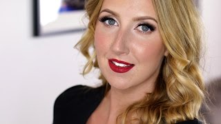 Glamorous Red Lips &amp; Glowy Bronzed Skin | Makeup Tutorial