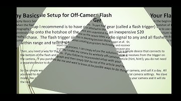 Lesson 3 Flash Photography basic four go to  lighting Set-up.