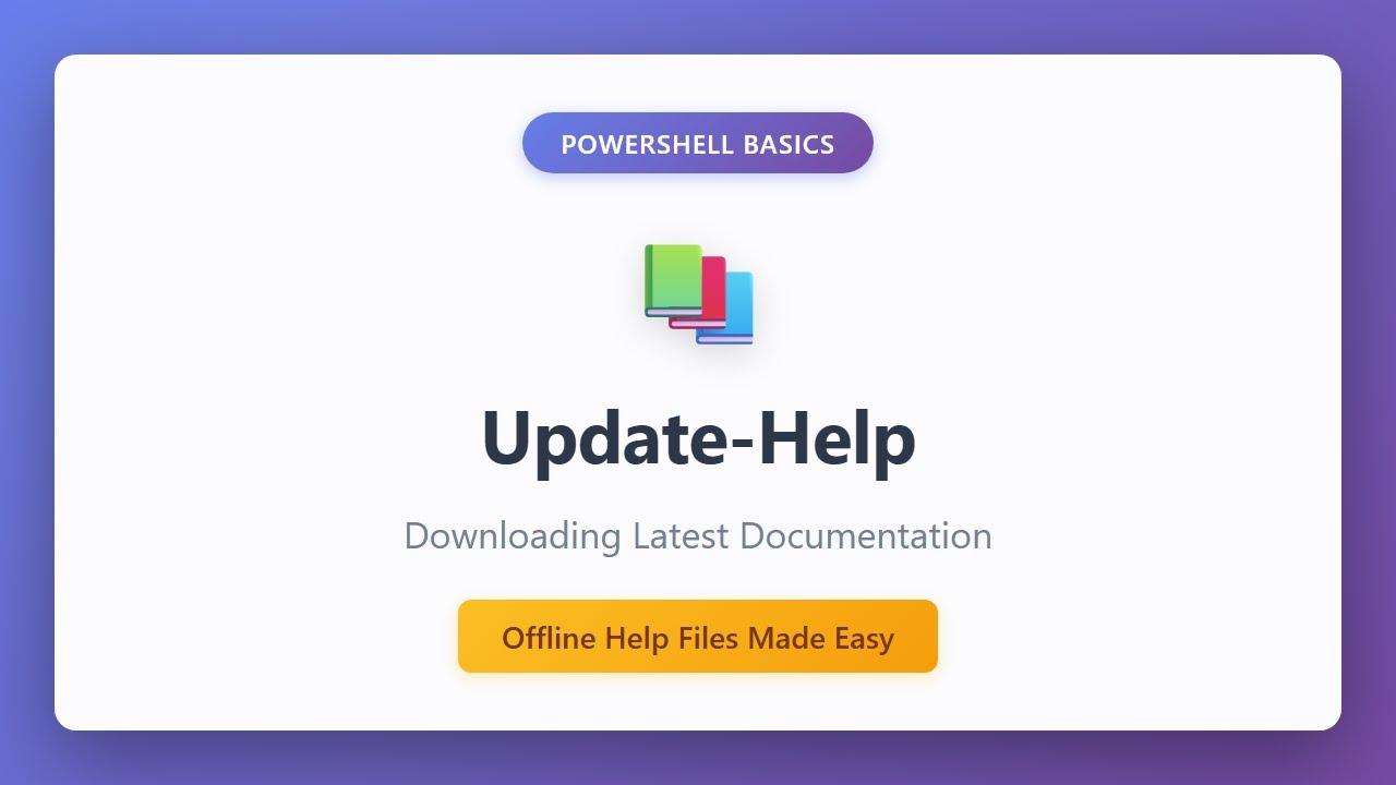 Update-Help in PowerShell: Download & Update Help Files for Offline Use ...