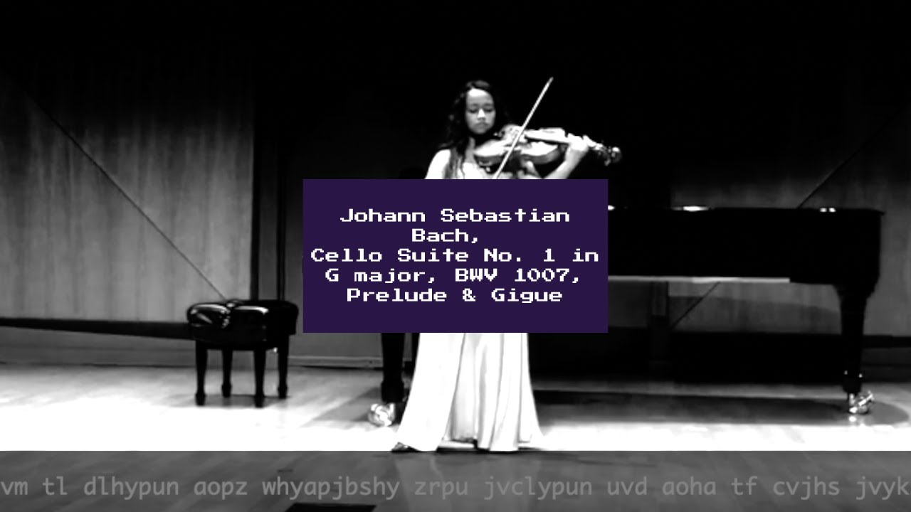 Johann Sebastian Bach, Cello Suite No. 1 in G major, BWV 1007 Prelude ...