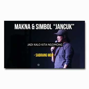 Jancuk - Sabrang MDP ( story WhatsApp keren )