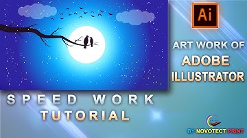 How to Draw a Night Sky Easily in Adobe Illustrator || ADOBE ILLUSTRATOR TUTORIAL || NOVOTECH PRINT