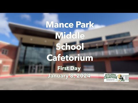 Students' First Day in our New Mance Park Middle School Cafetorium