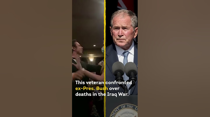 Iraq Veteran Confronts Ex-President George W. Bush On War Deaths #Shorts