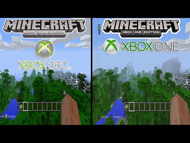 COMPARANDO MINECRAFT DE XBOX 360 COM MINECRAFT DE XBOX ONE - QUAL SERÁ O  MELHOR? 