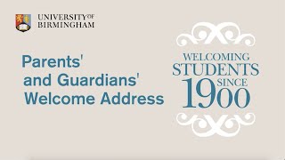 Parents' & Guardians' Welcome Address 2021