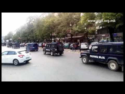Armored police vehicles, Skopje, Macedonia, now (#unrest)