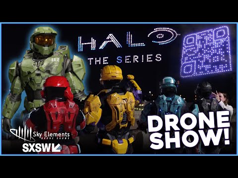 SXSW Halo The Series Drone Light Show in Austin, Texas