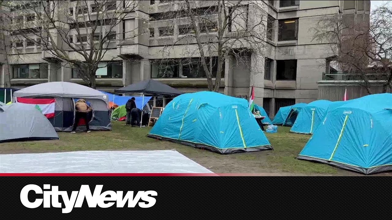 Montreal protesters hunker down at McGill encampment supporting Gaza