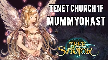 Tree of Savior Priest Gameplay | Mummyghast Quest Boss in Tenet Church 1F (Level 37)