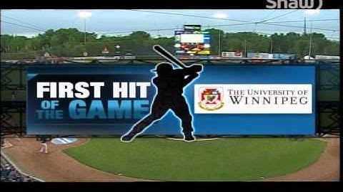Brock Bond reaches for the Goldeyes first hit of the game