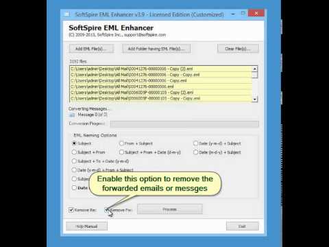 EML Enhance software to rename EML files