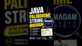 Palindrome String in Java | Java Interview Question | Beginner Friendly #Java #Shorts #Coding