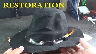 Restoration Hat with Kahl hat stiffener (thrift store)