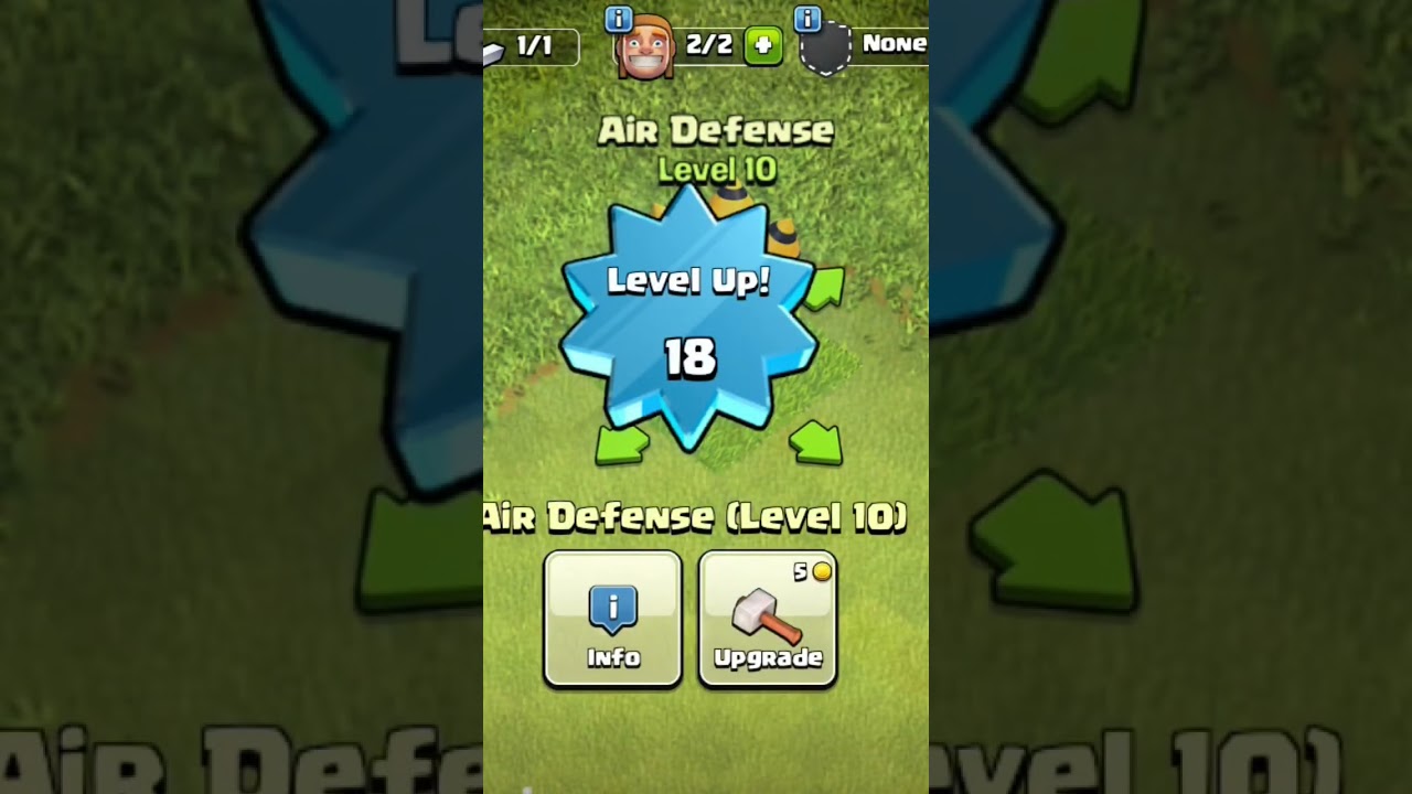 air defence level 1 to max level 🥳 
