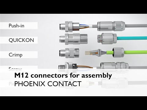 M12 connectors for assembly for best connectivity technology