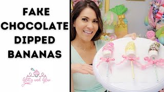 Fake Chocolate Dip Bananas DIY, Fake Bake