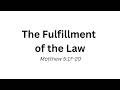 Matthew 5:17–20: The Fulfillment of the Law | Berean Audio Bible