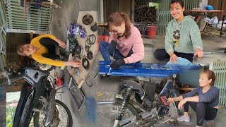 TIME LAPSE VIDEO-"Revisiting old memories": repaired and restored the gasoline engine of girl N (P2)